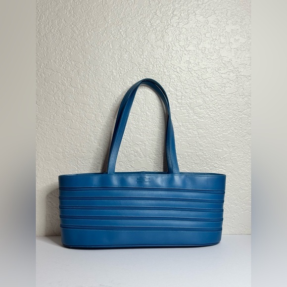 Longchamp Handbags - Longchamp x Thomas Heatherwick Blue Leather Zip Tote Bag